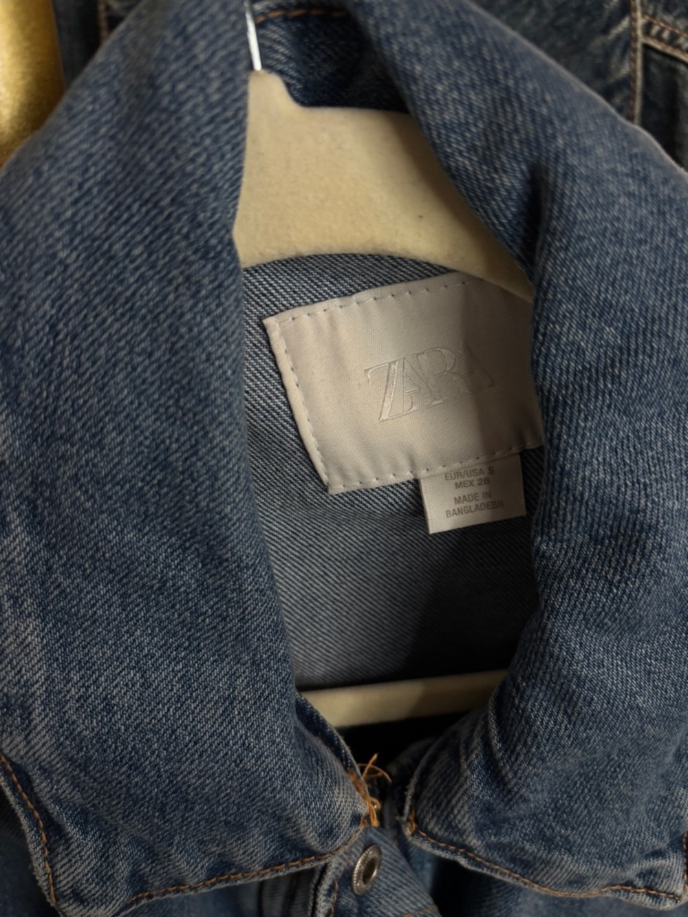 ZaraDenim Blue Women's Belted Jean Jacket - Picture 5 of 7